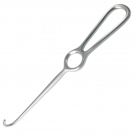 Гачок хірургічний по Kocher, 1 зубець, тупий. Довжина 22 см